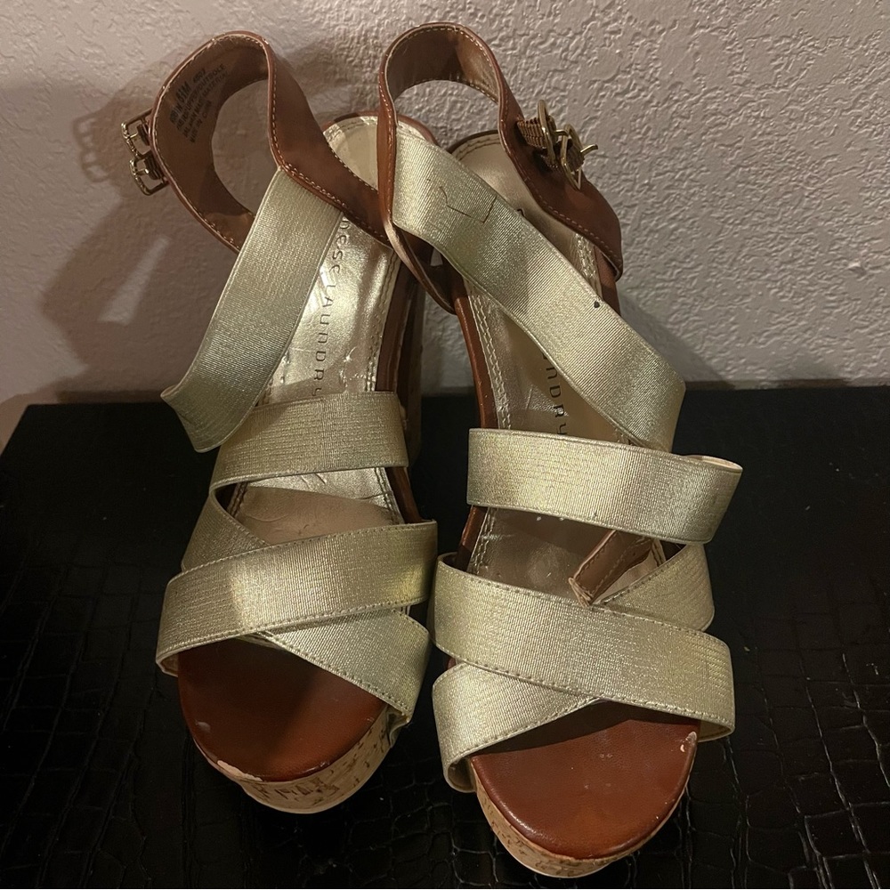 Gold Chinese Laundry sandals